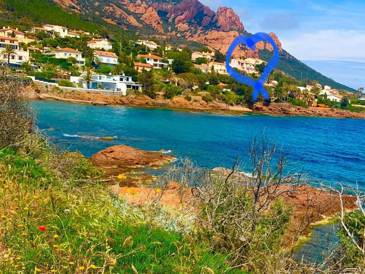 La Belle Vue-Charming Duplex Apartment With Sea View, 50 Meters From Beach And Private Parking Saint-Raphaël Екстериор снимка